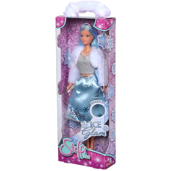 Steffi Love Ice Glam Princess Doll With Fur Jacket & Snowflakes Skirt - Picture 1 of 2